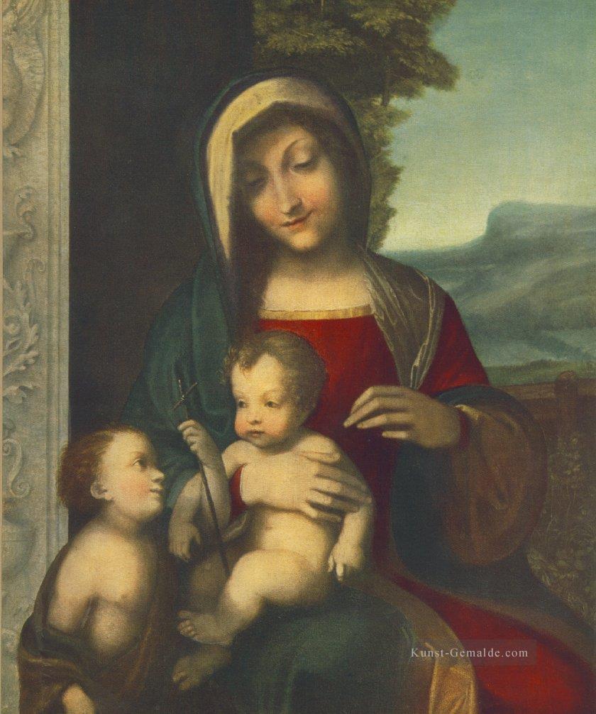Madonna Renaissance Manierismus Antonio da Correggio Ölgemälde